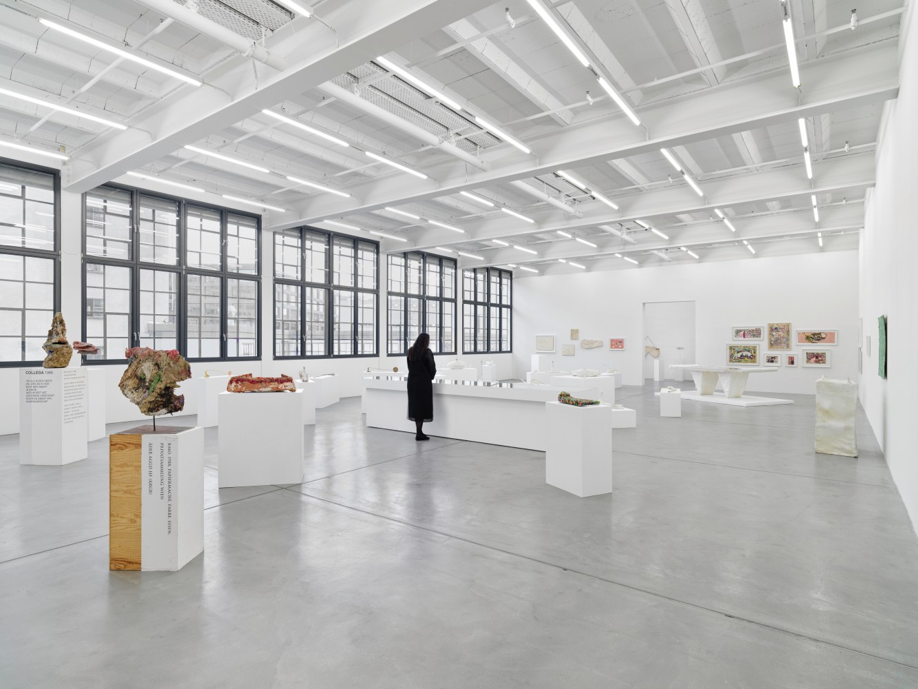Installation view, Franz West, Die fr&amp;uuml;hen Werke / Early Works, Galerie Eva Presenhuber, Maag Areal, Zurich, 2025