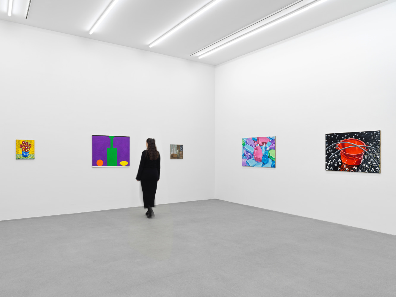 Installation view, Jean-Fr&amp;eacute;d&amp;eacute;ric Schnyder, &amp;OElig;L AUF LEINWAND, Galerie Eva Presenhuber, Waldmannstrasse, Zurich, 2024