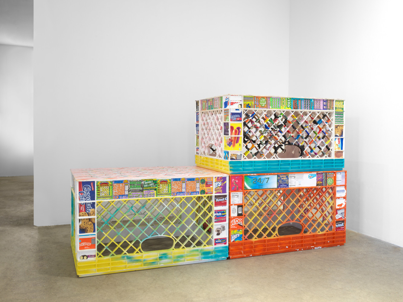 Installation view, Tschabalala Self, Bodega Run, Swiss Institute, New York, 2024
