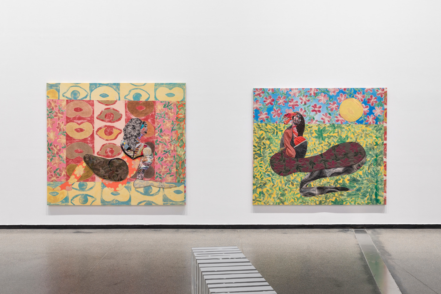 Installation view, Tschabalala Self, Skin Tight, Australian Centre for Contemporary Art, Melbourne, 2025