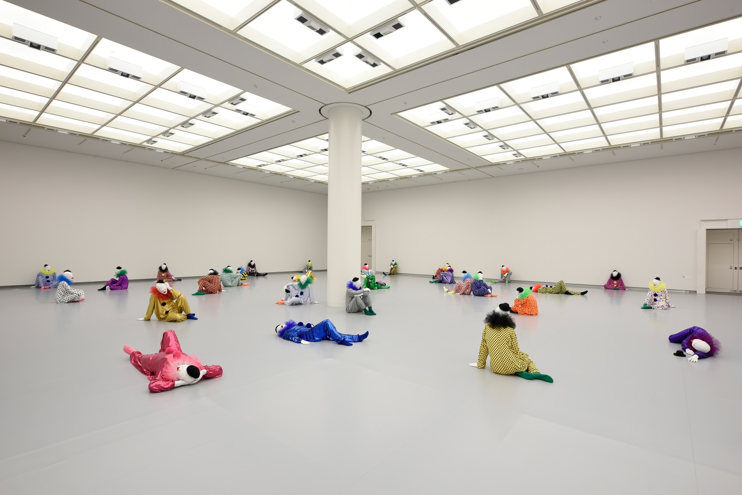 Installation view of sculptures by Ugo Rondinone