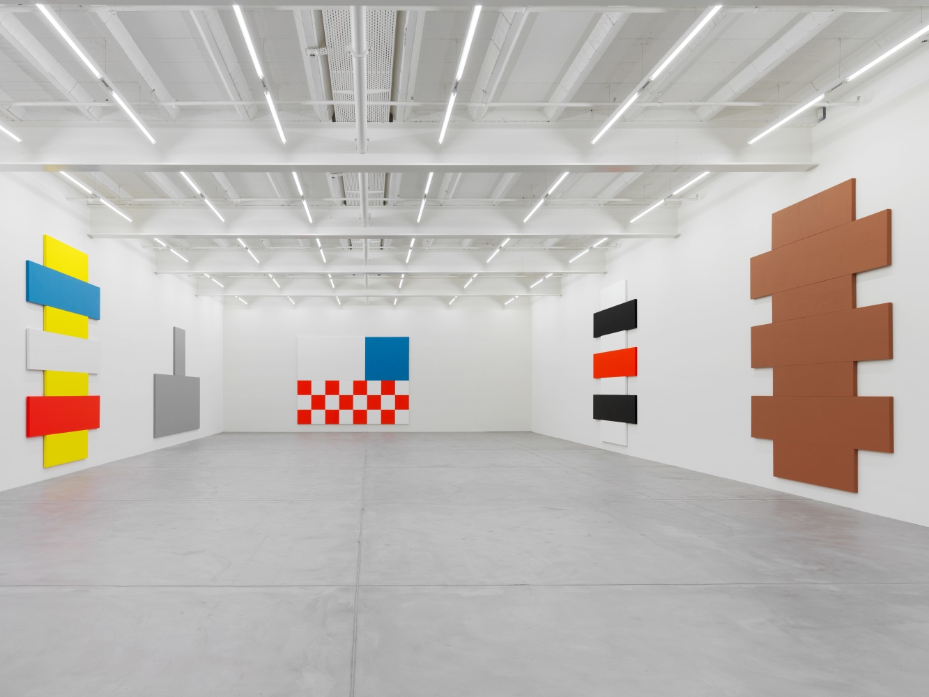 Installation view of Joe Bradley painting exhibition