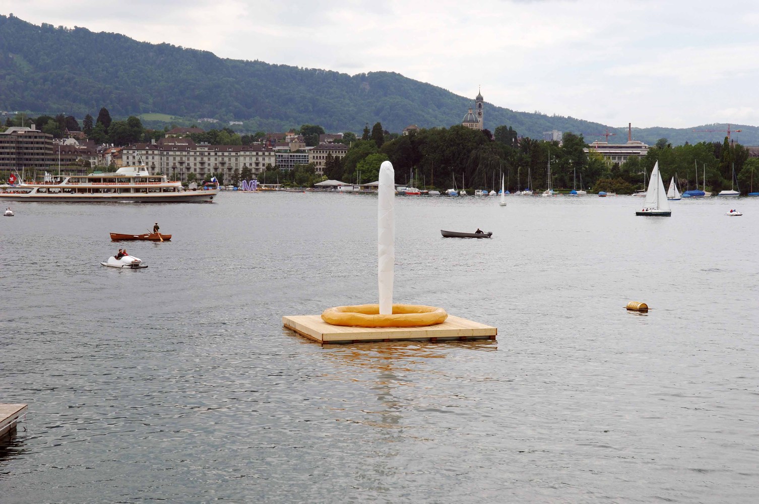 Installation view of sculptures by Franz West