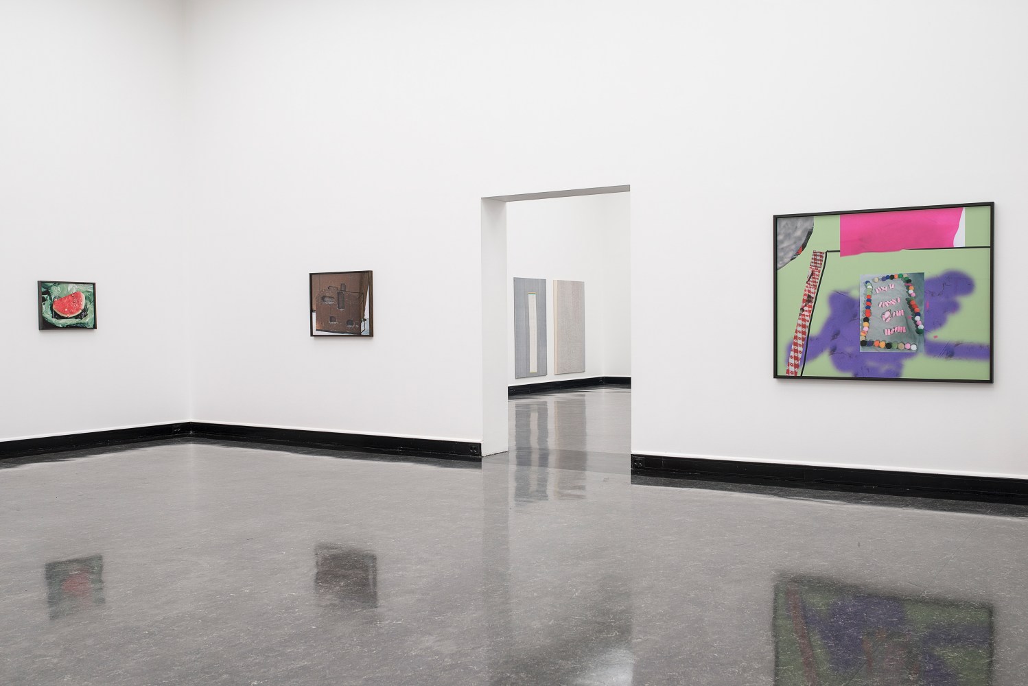 Installation view of Works by Lucas Blalock
