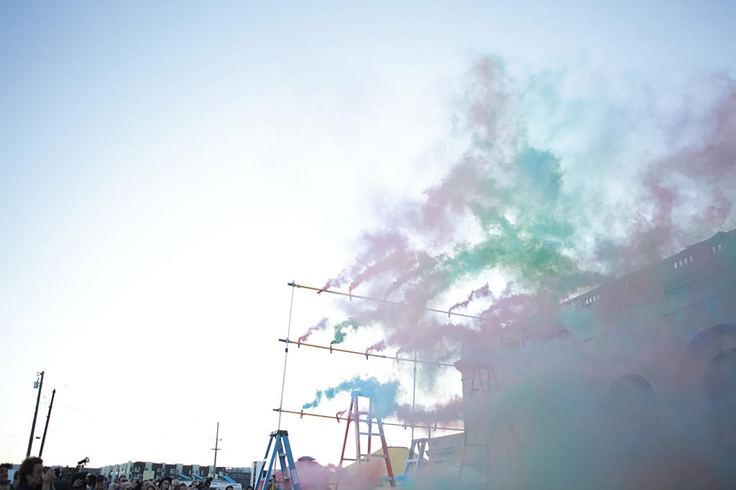 Installation view of living art installation by Doug Aitken