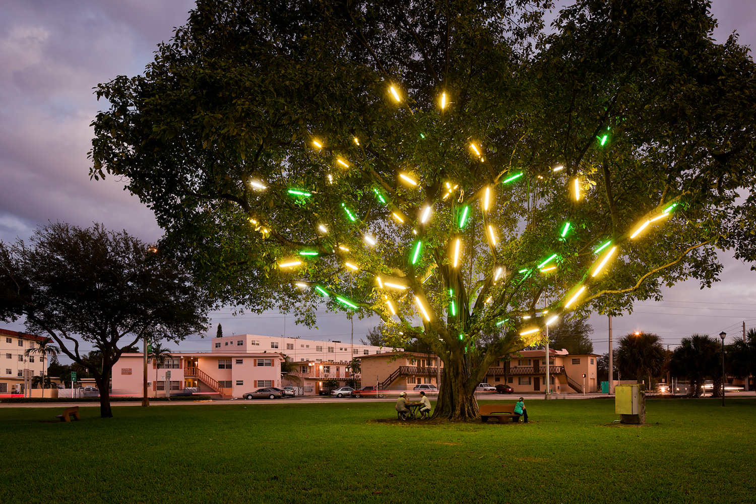 Installation view of sculptures by Mark Handforth