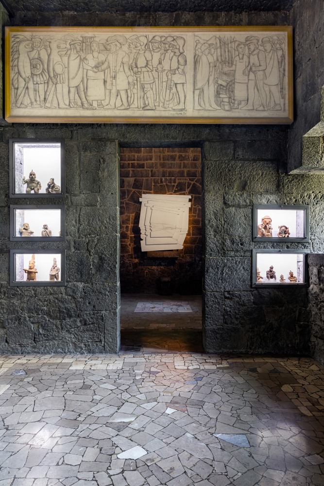 Installation view, Wyatt Kahn, Fantasmas, Museo Anahuacalli, Mexico City, 2024