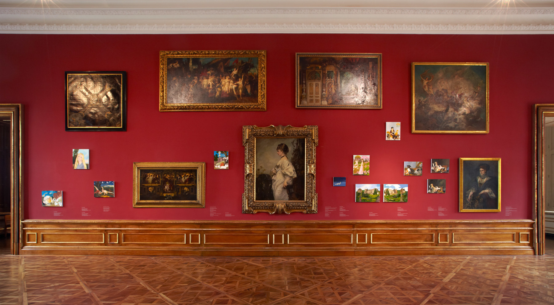 Installation view of paintings by Karen Kilimnik