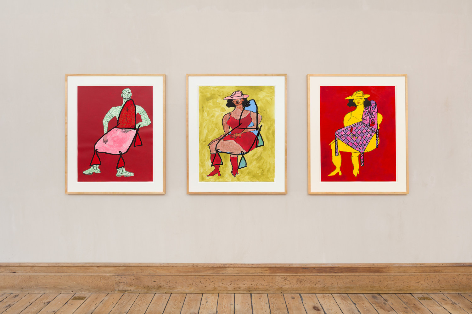 Installation View, Tschabalala Self, The Stage, Eva Presenhuber, New York, NY, 2021