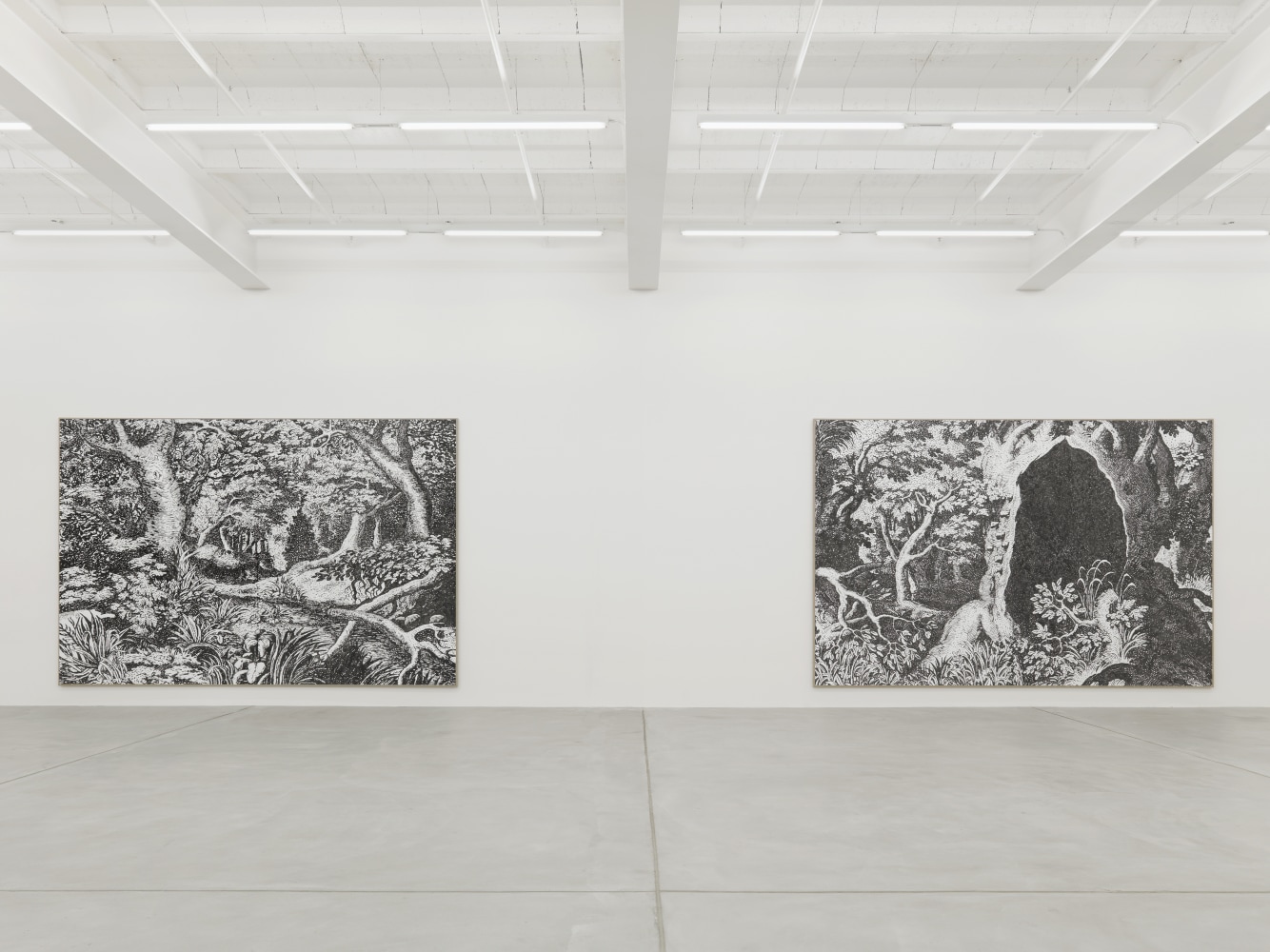 Installation view of Ugo Rondinone sculpture and installation exhibition