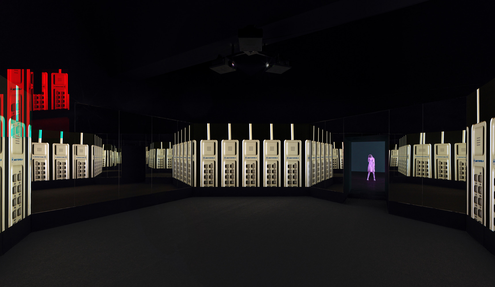 Installation view of Works by Doug Aitken