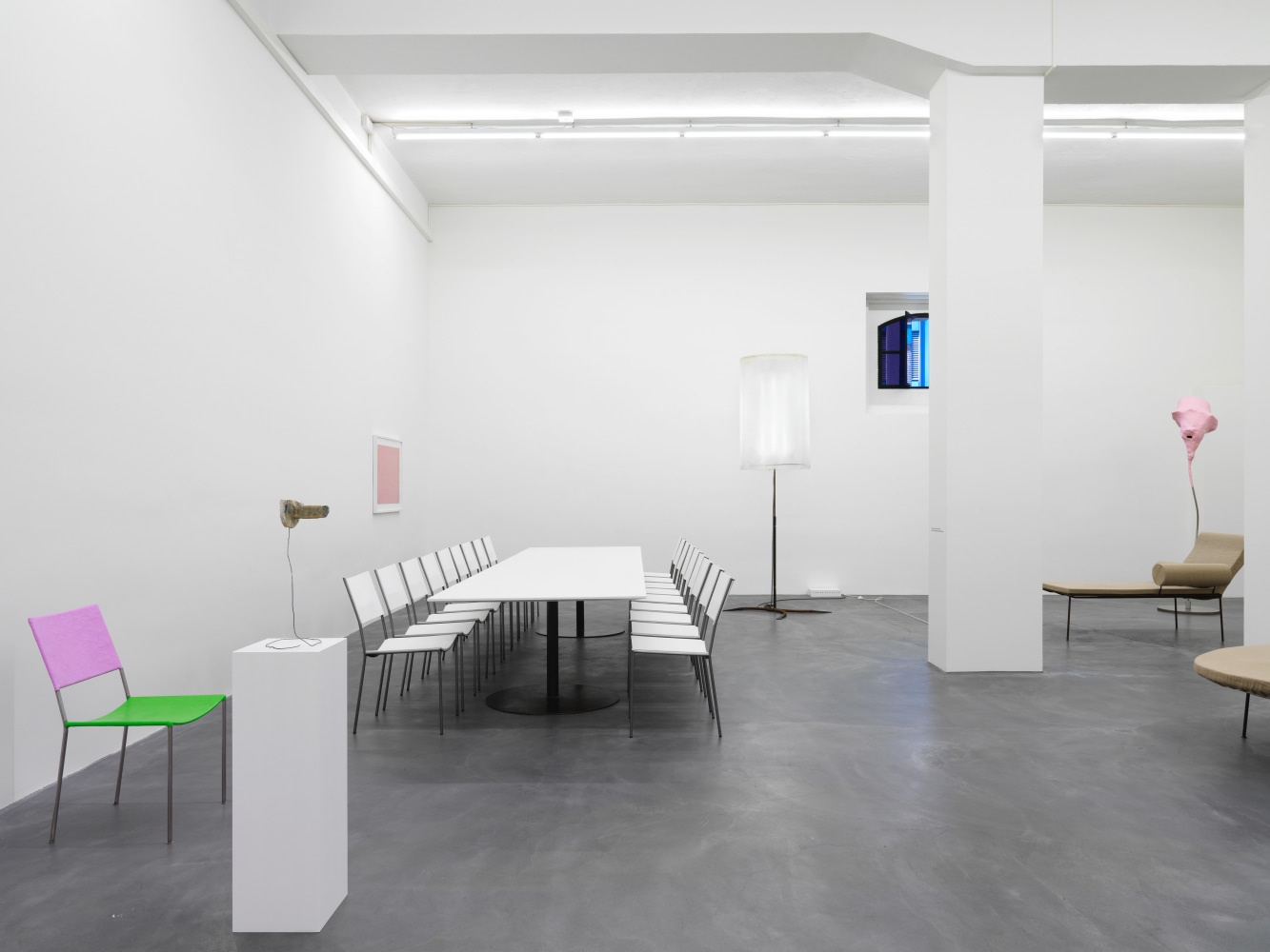 Installation view of Franz West furniture works exhibition