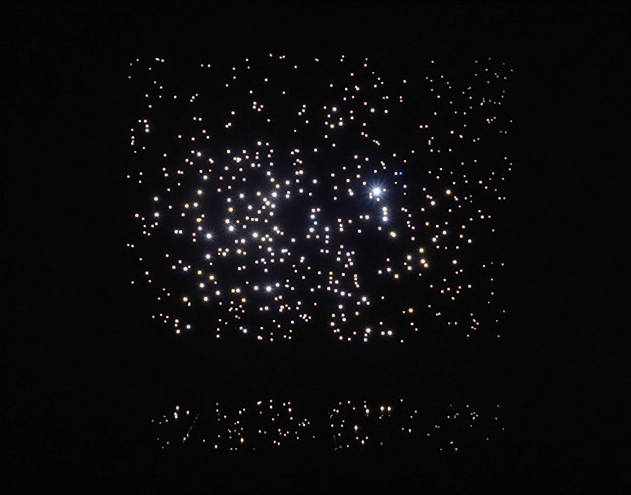 Installation view of sculptures by Angela Bulloch