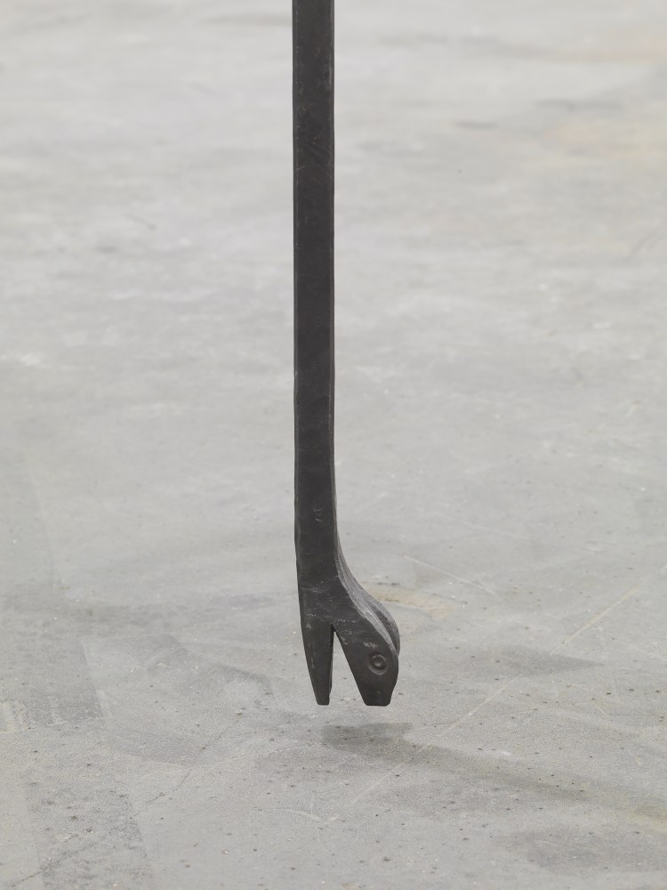 Installation view of sculpture by Valentin Carron