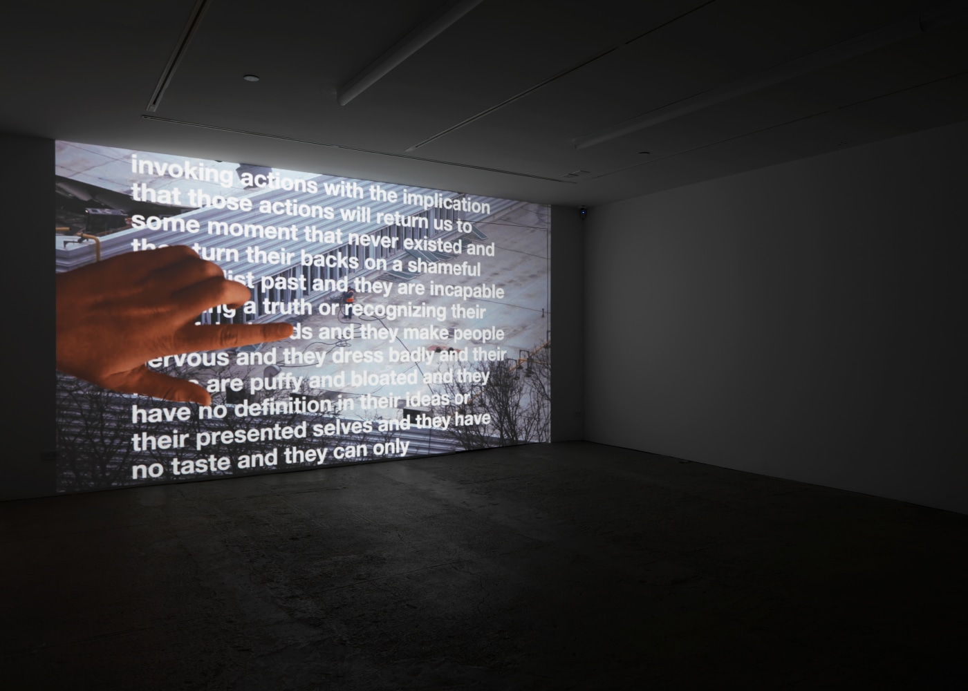 Film by Liam Gillick, Margin Time 3 2018 HD Video 20:20 min