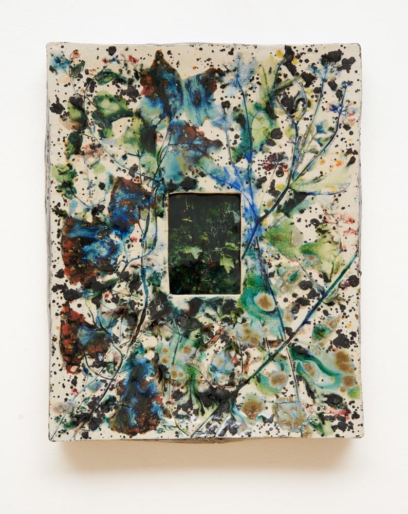 Photography with ceramic frame by Sam Falls