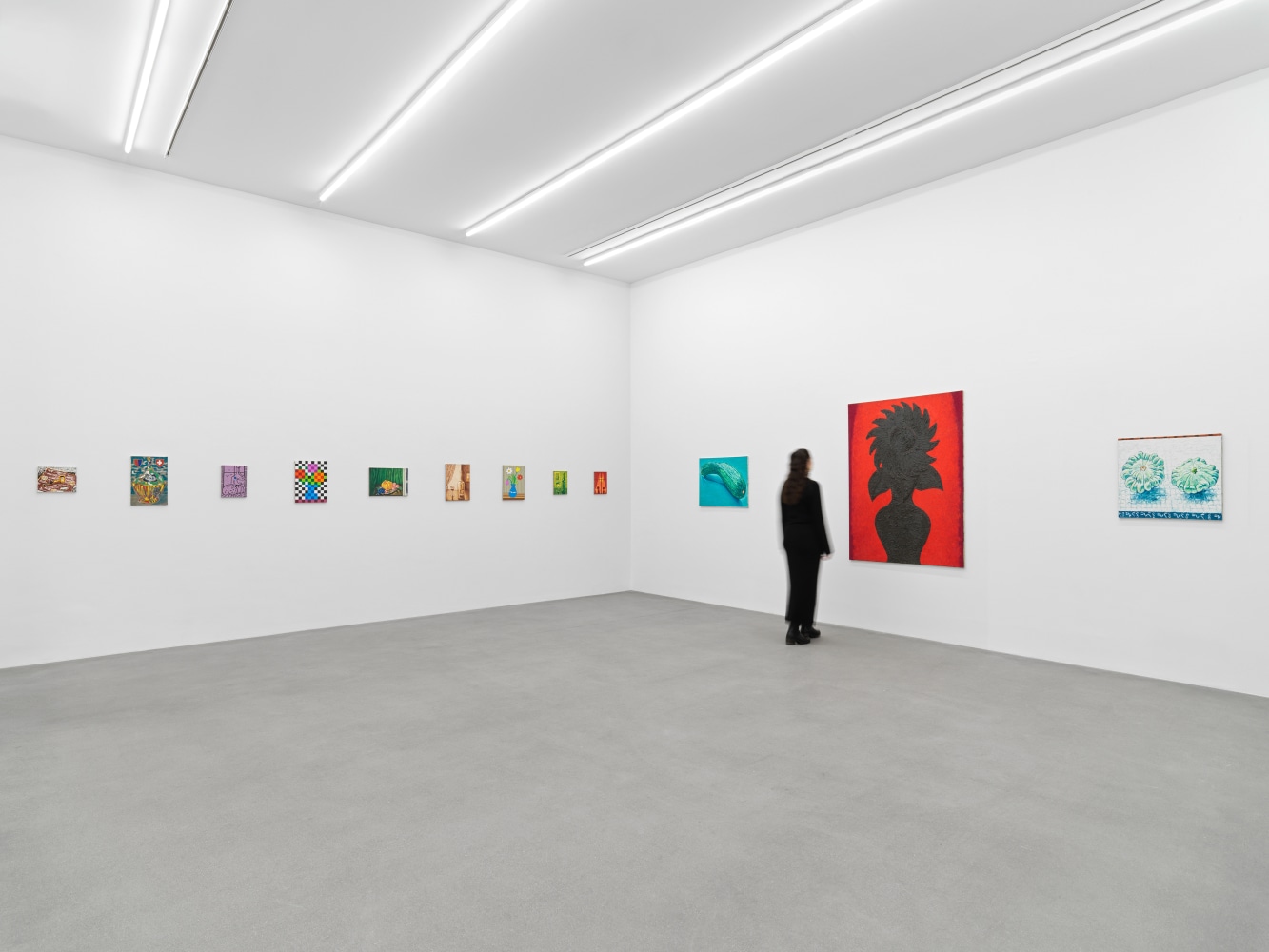 Installation view, Jean-Fr&amp;eacute;d&amp;eacute;ric Schnyder,&amp;nbsp;&amp;OElig;L AUF LEINWAND, Galerie Eva Presenhuber, Waldmannstrasse, Zurich, 2024