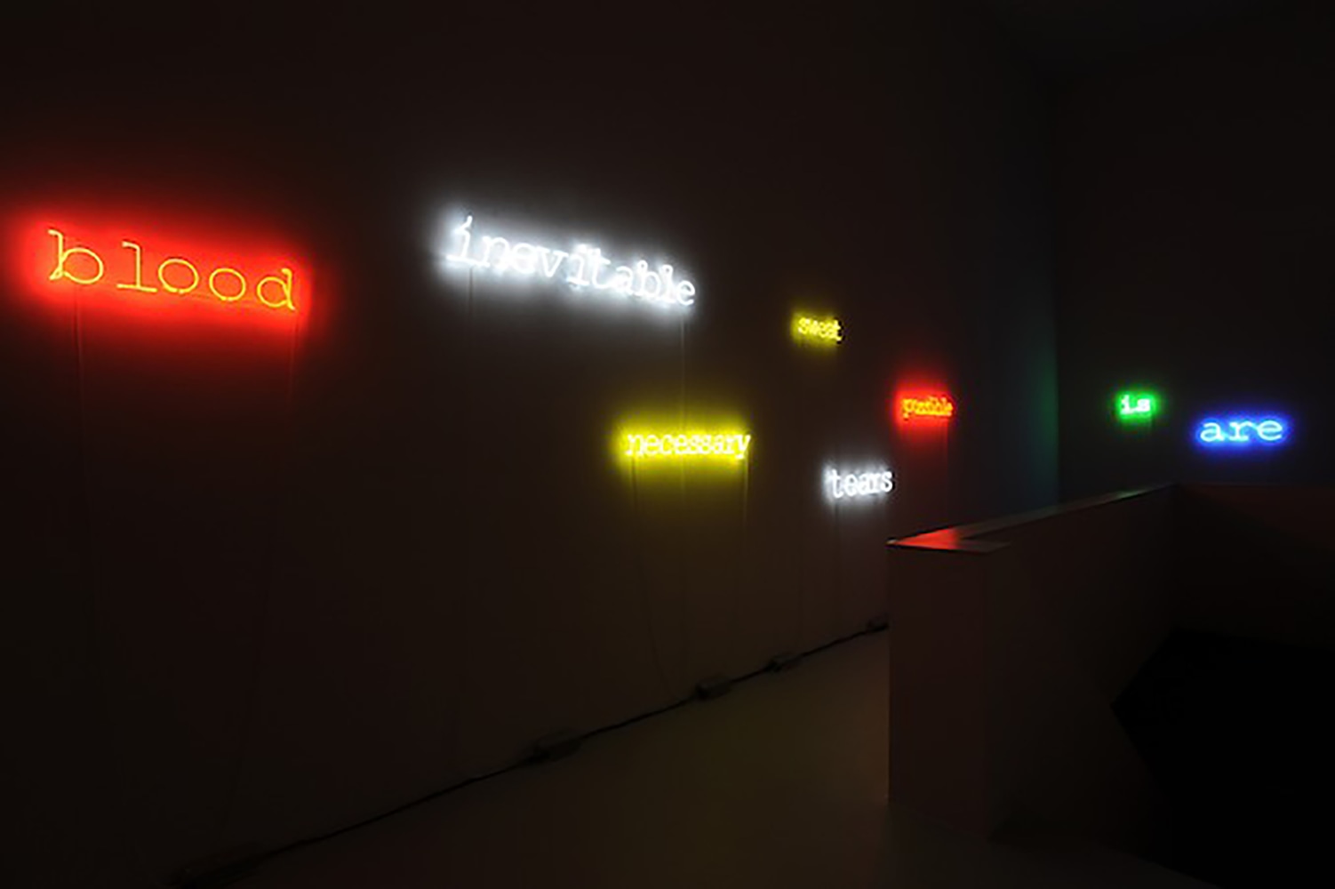 Installation view of video work by Douglas Gordon