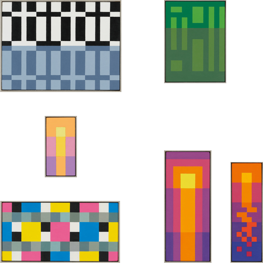 Image of six small paintings by Jean-Frédéric Schnyder