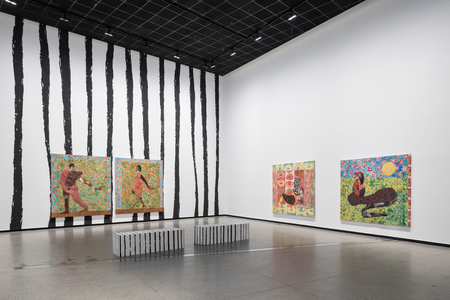 Installation view, Tschabalala Self, Skin Tight, Australian Centre for Contemporary Art, Melbourne, 2025