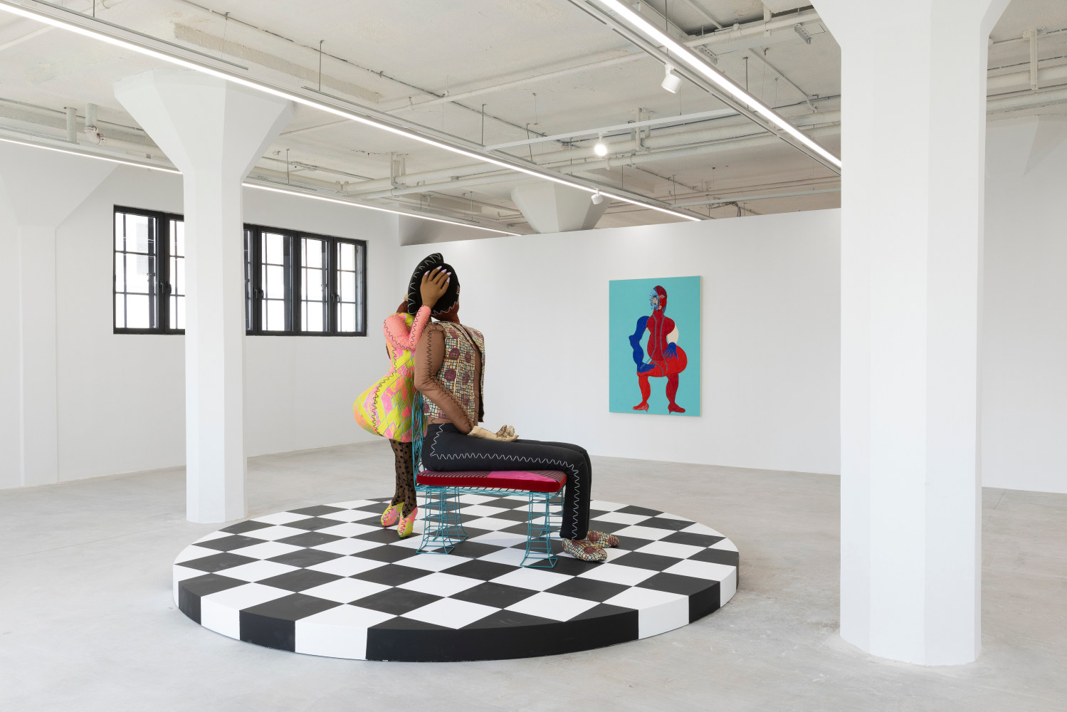 Installation view, Tschabalala Self, The Illusion of the Self, Longlati Foundation, Shanghai, 2025