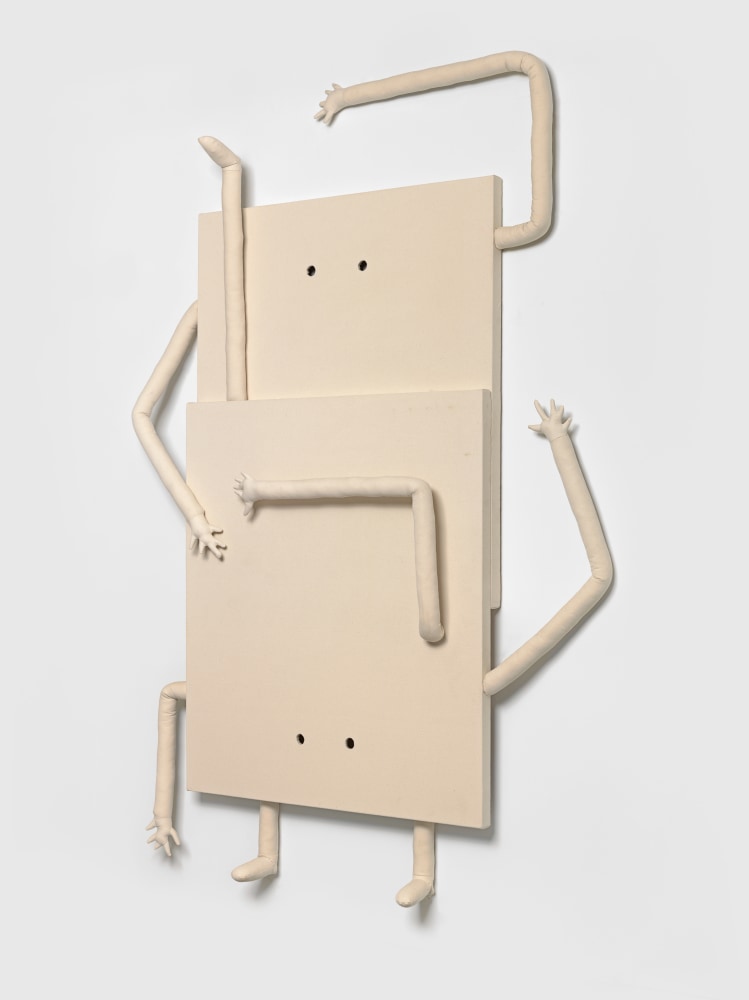 Wall relief by Wyatt Kahn Sam &amp; Jamie ​2017 Canvas on panel with armature and stuffing 244 x 160 x 19 cm / 96 x 63 x 7 1/2 in