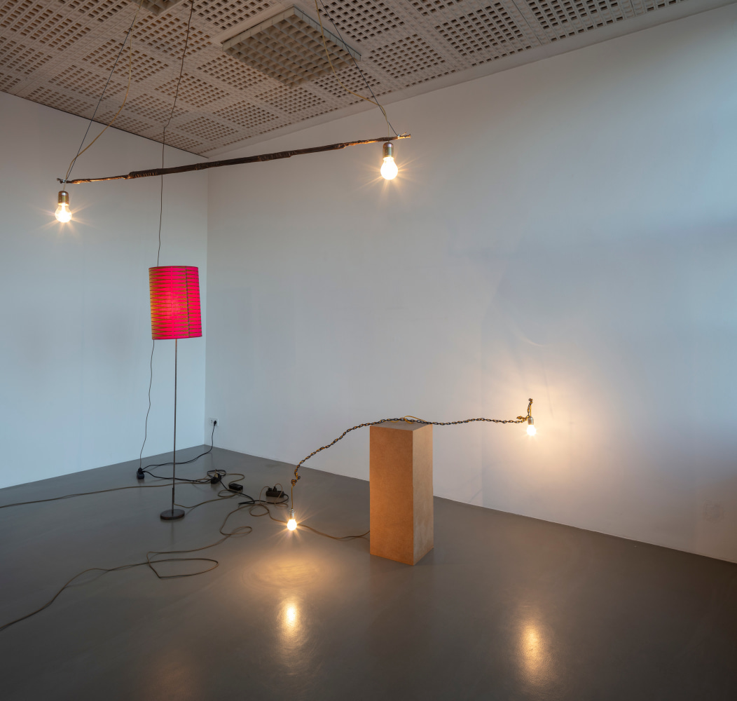 Installation views, Martin Boyce, Douglas Gordon, Franz West, Lamps and Furniture,&amp;nbsp;Haubrok Foundation, Berlin, 2025