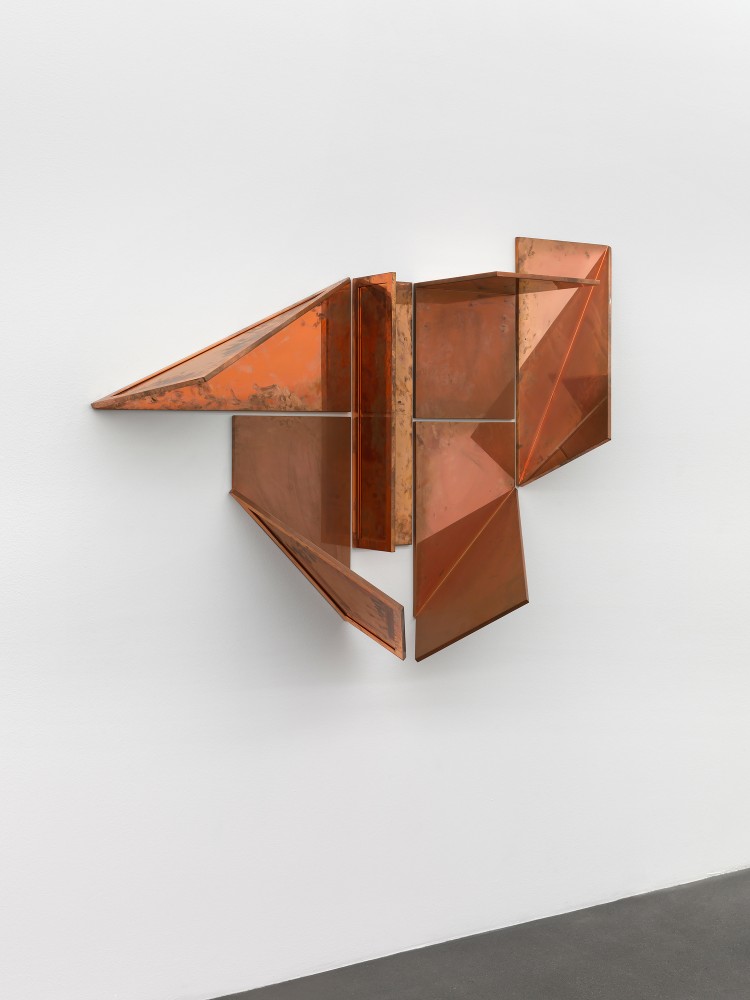 Installation view of a wall work by Walead Beshty