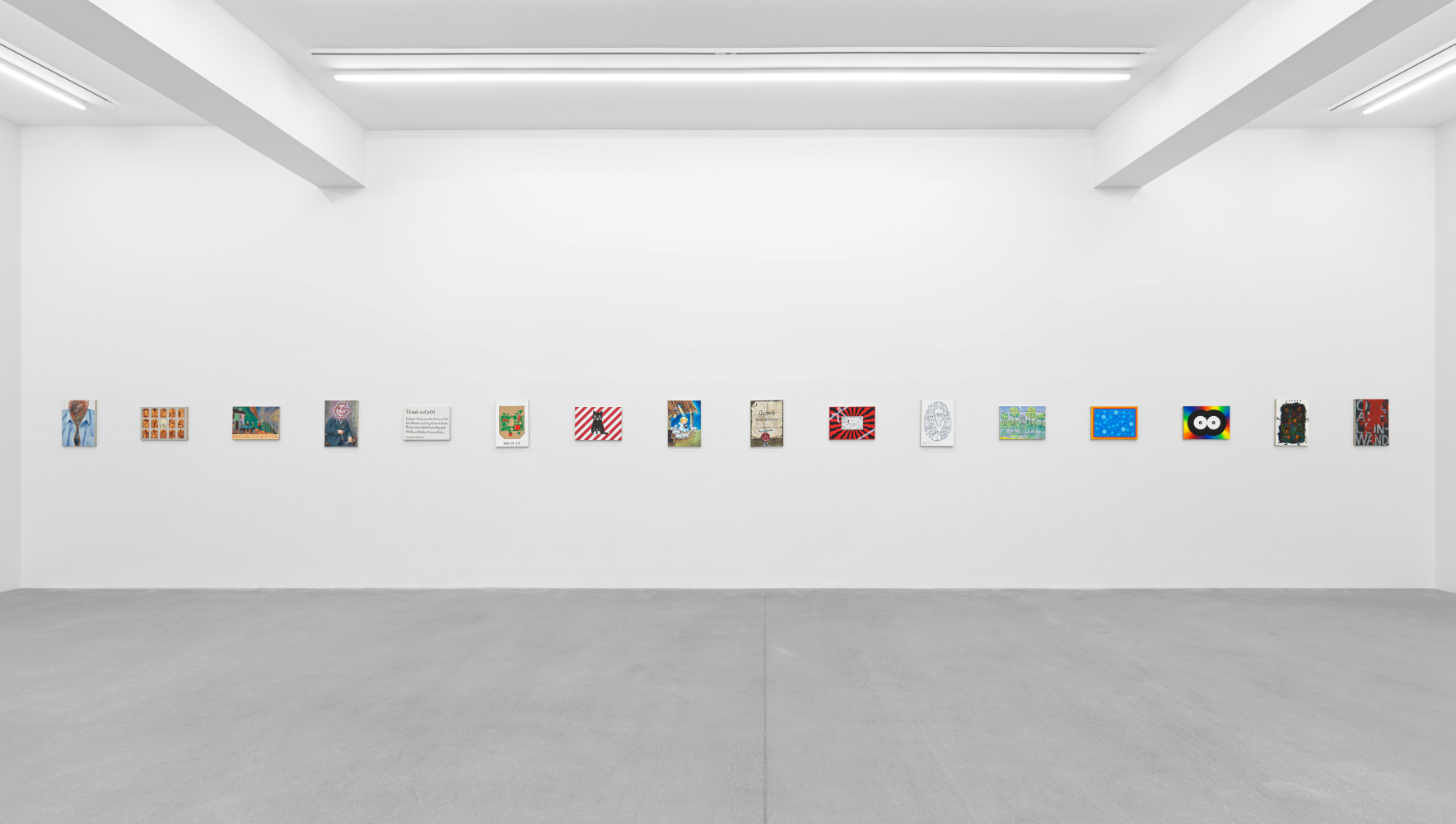 Installation view, Jean-Fr&amp;eacute;d&amp;eacute;ric Schnyder, &amp;OElig;L AUF LEINWAND, Galerie Eva Presenhuber, Waldmannstrasse, Zurich, 2024