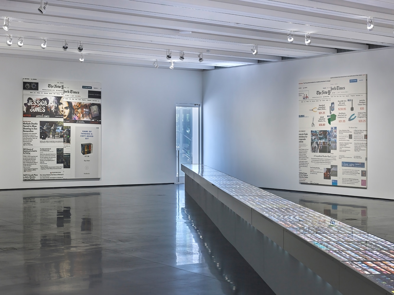 Installation view of sculptures by Peter Fischli and David Weiss