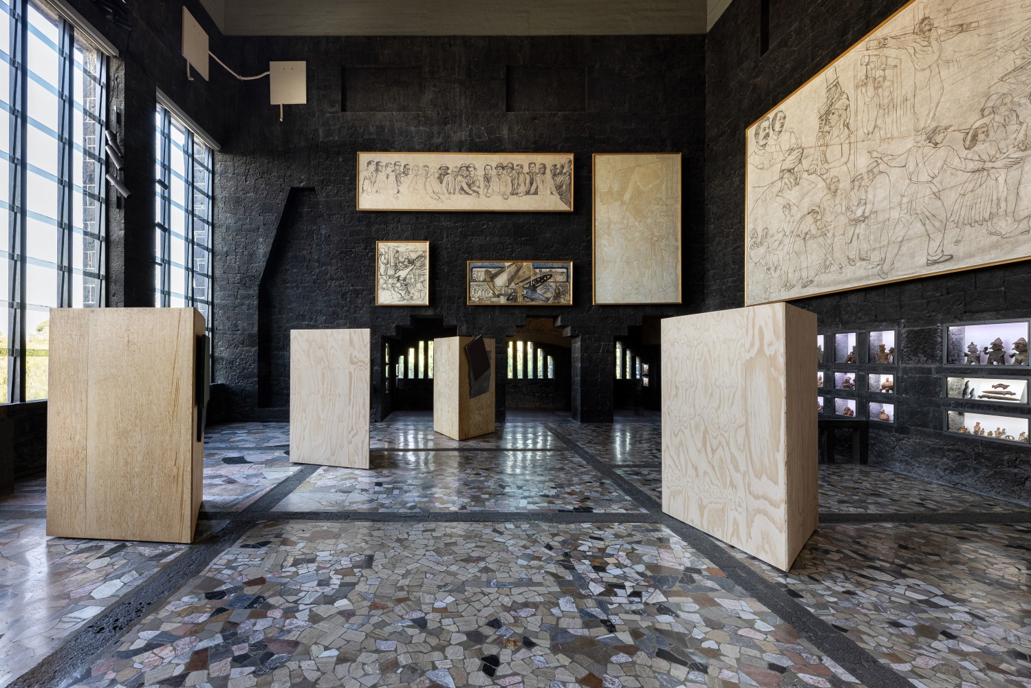 Installation view, Wyatt Kahn, Fantasmas, Museo Anahuacalli, Mexico City, 2024
