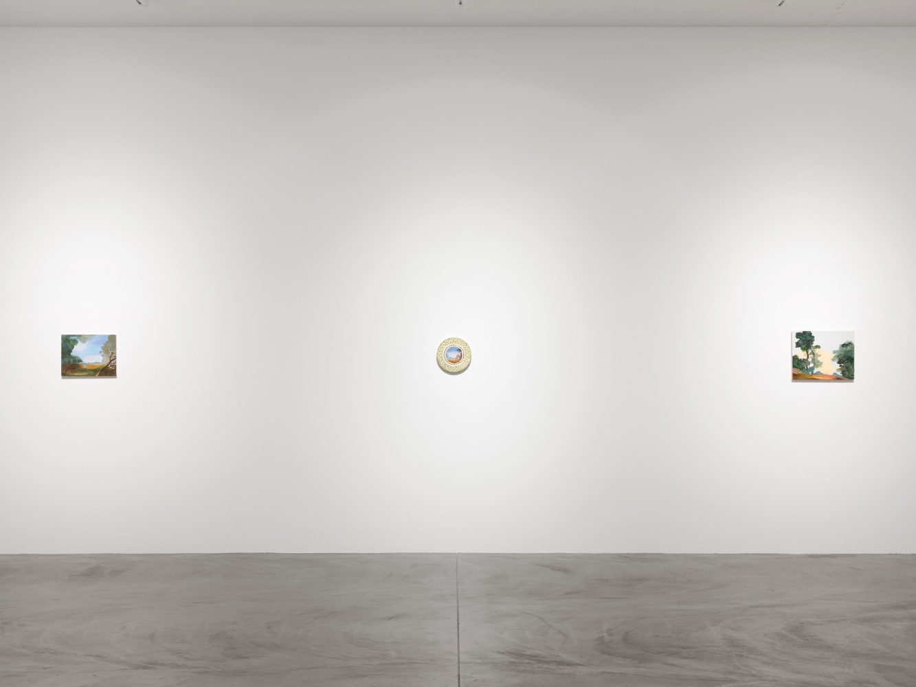 Installation view of Karen Kilimnik paintings exhibition
