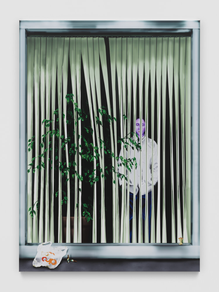 Hardly Working

2024

Nail polish, ink on PVC

160 x 115 cm / 63 x 45 1/4 in

&amp;copy; Louisa Gagliardi