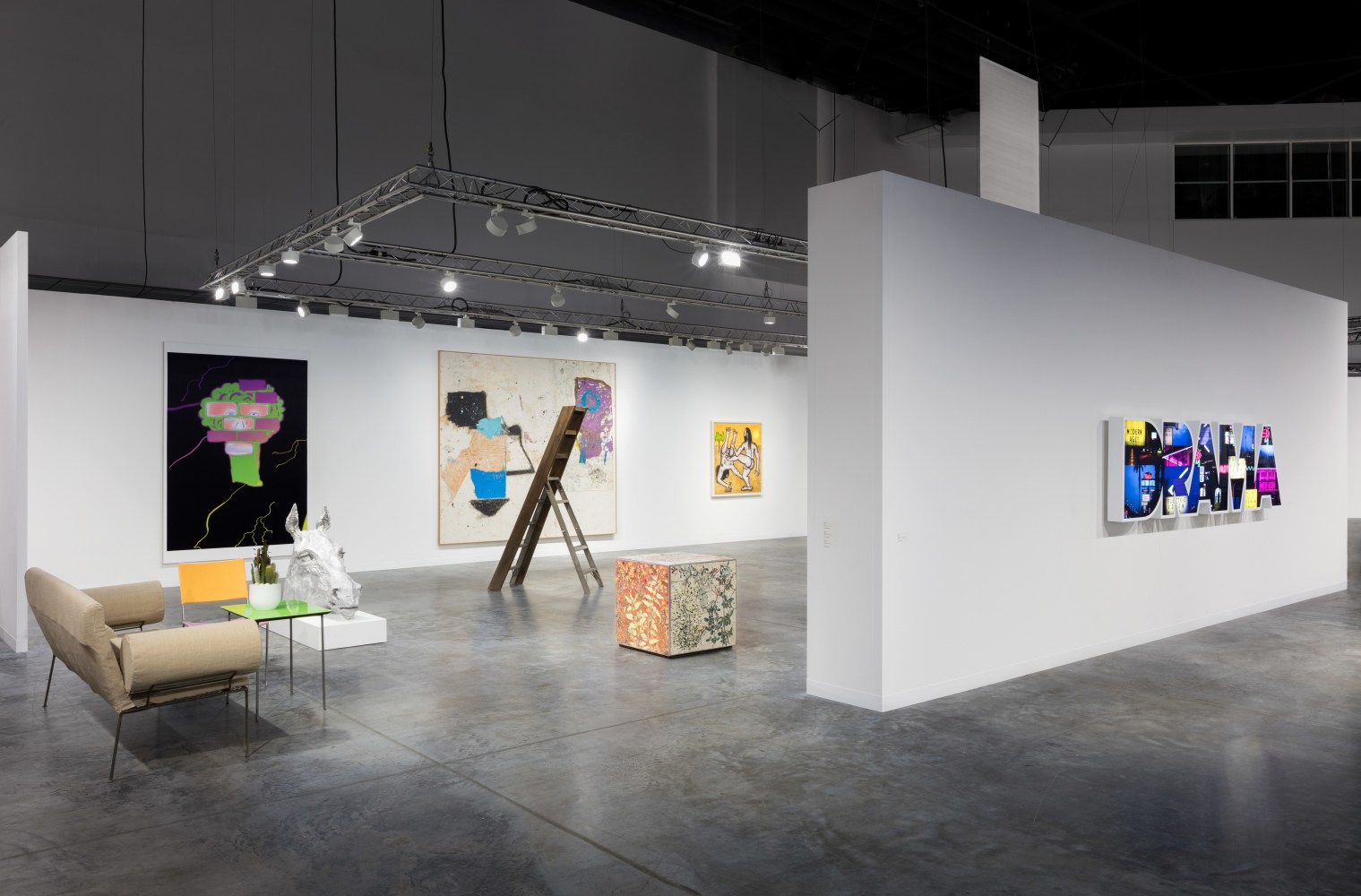 Installation view of works by various artists