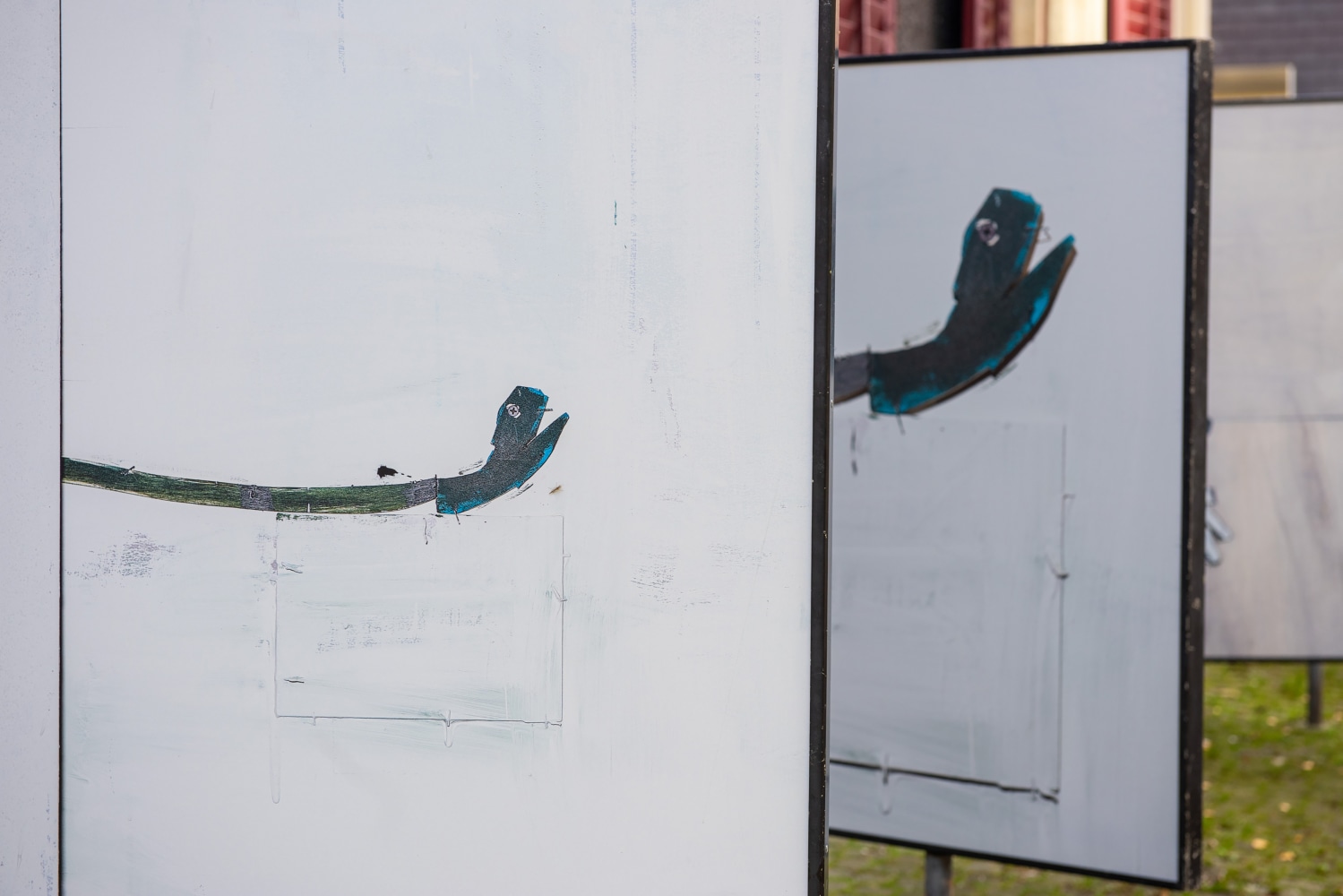 Installation view, Valentin Carron, From A to Bex, TABLEAU, Bahnhof Stadelhofen, Zurich, 2025