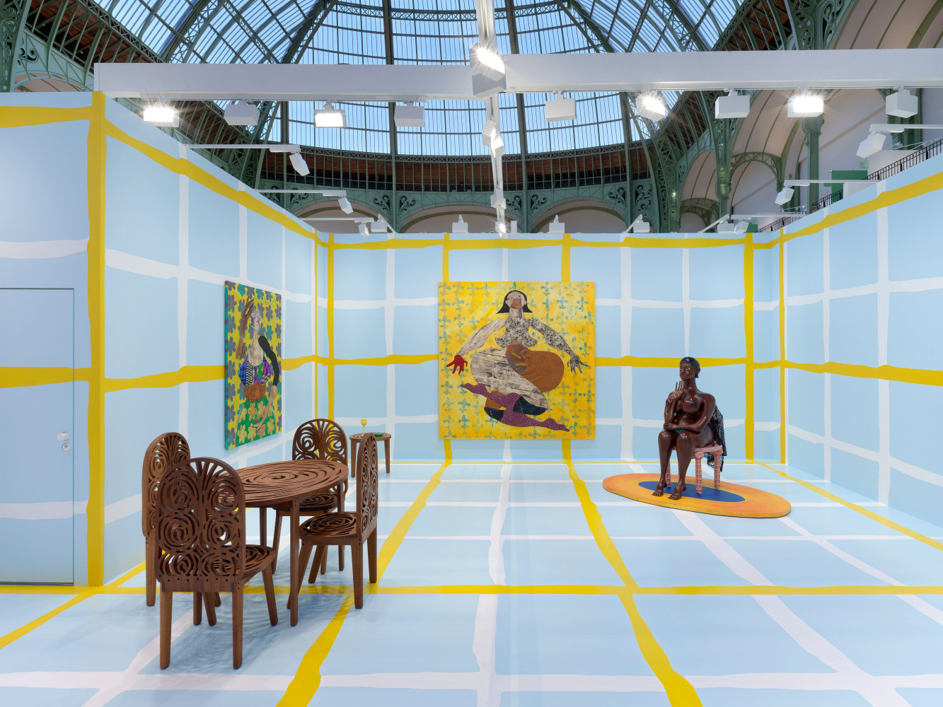 Installation view, Tschabalala Self, My House, Galerie Eva Presenhuber, Art Basel Paris, 2024