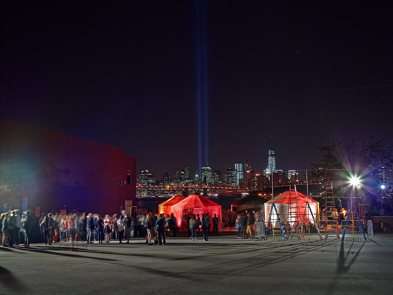 Installation view of living art installation by Doug Aitken