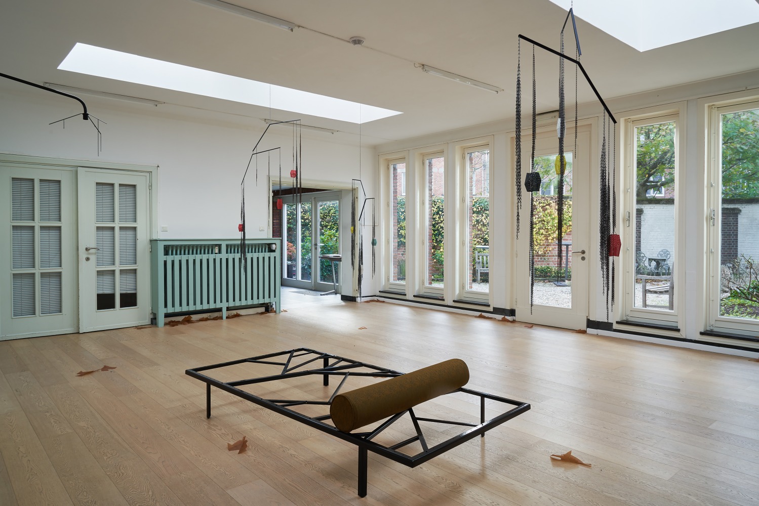 Installation view of sculptures by Martin Boyce