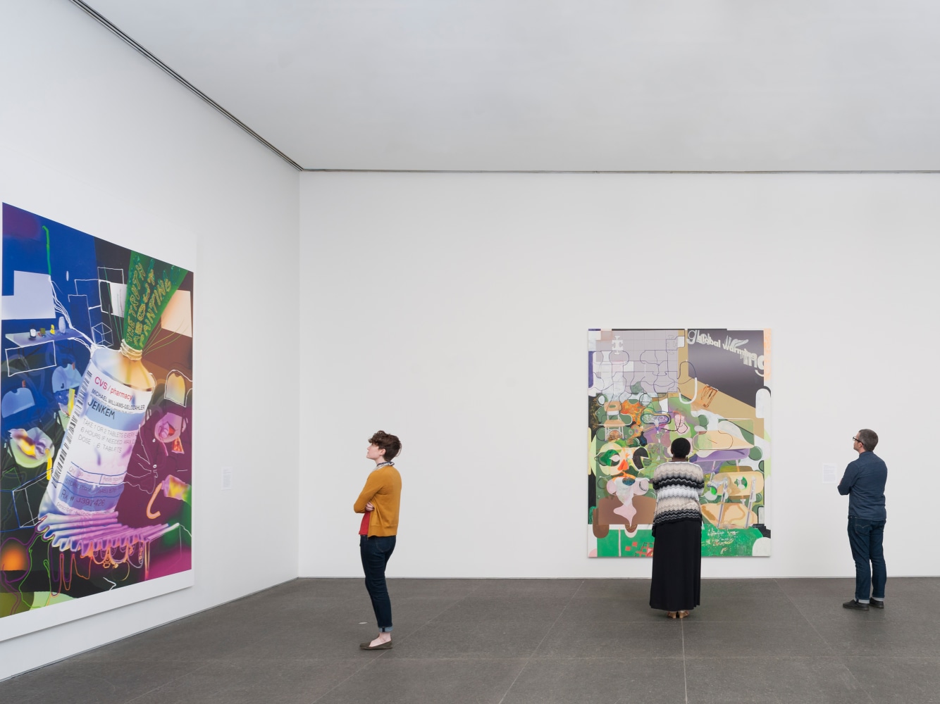 Installation view of paintings by Michael Williams