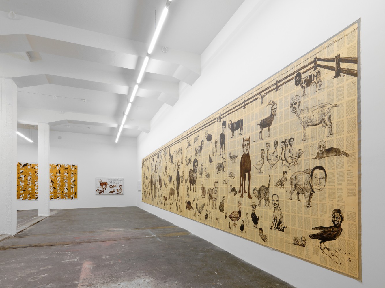 Installation view, Tim Rollins and K.O.S., 25 Years, Galerie Eva Presenhuber, L&amp;ouml;wenbr&amp;auml;u Areal, Zurich, 2007