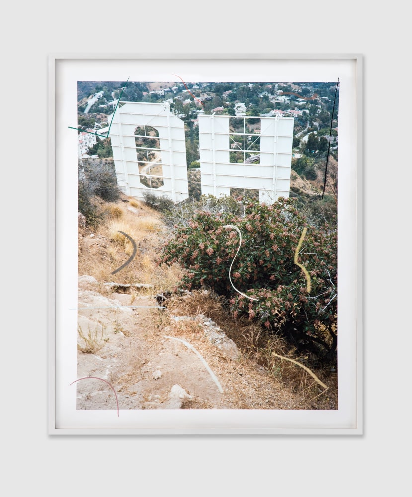 SAM FALLS  Untitled (Oh Hollywood) 2016 Pastel on archival pigment print  Image 152.5 x 137 cm / 60 x 54 in  Unique  FALLS42431