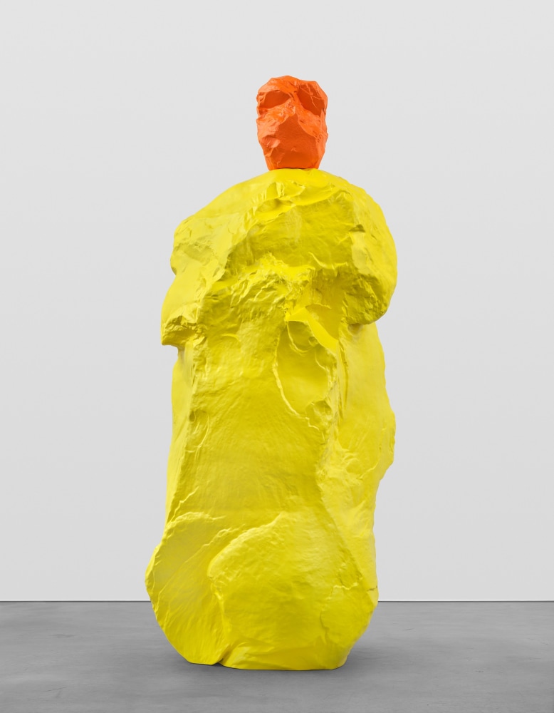 ORANGE YELLOW MONK  2020 Painted bronze  293.5 x 102 x 130.5 cm / 115 1/2 x 40 1/8 x 51 3/8 inches