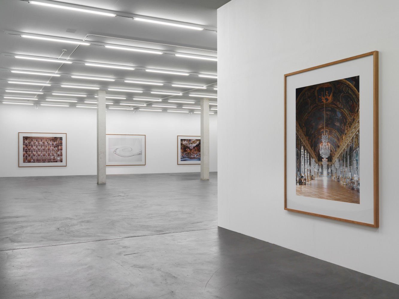 Installation view of Candida Höfer photography exhibition