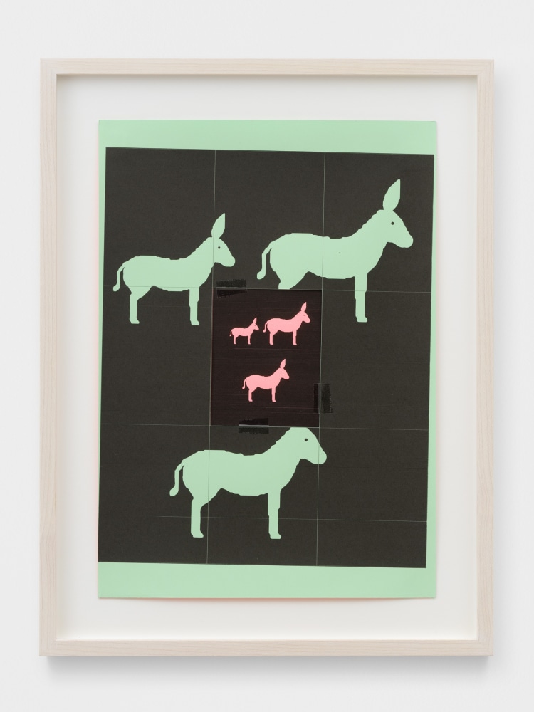 A SIMPLE FRIEND (18)
2020
Photocopy on colored paper, transparent tape
Sheet 29.5 x 21 cm / 11 3/4 x 8 1/4 inches
Frame 37 x 28 x 3 cm / 14 1/2 x 11 x 1 1/8 inches
CARRO47422