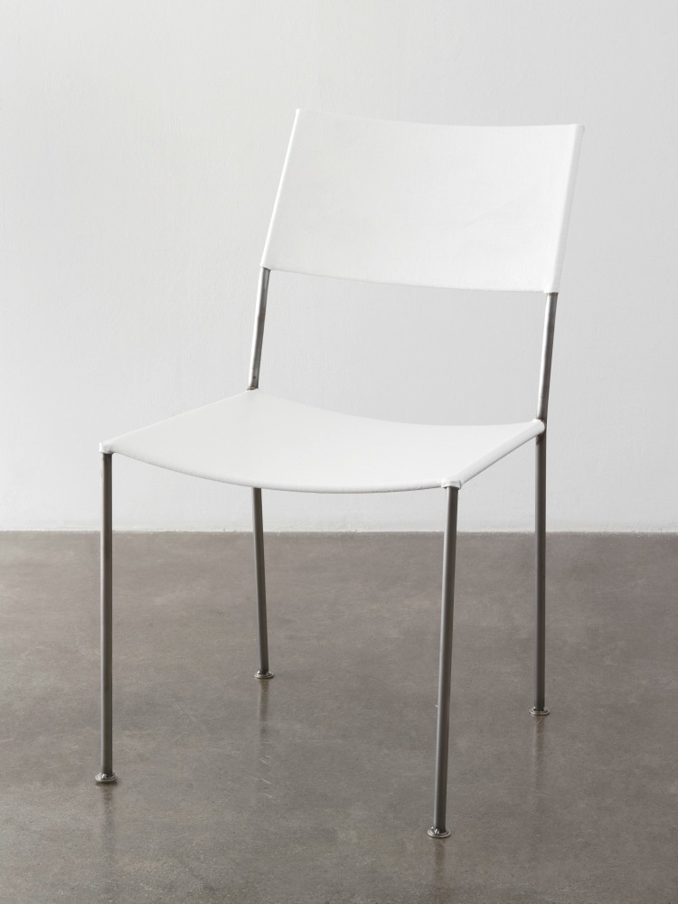 FRANZ WEST

Textile chair (Textilstuhl)
2012/2014
Steel, wood, linen, paint
88 x 46 x 52 cm / 34 5/8 x 18 1/8 x 20 1/2 in
WEST 40700