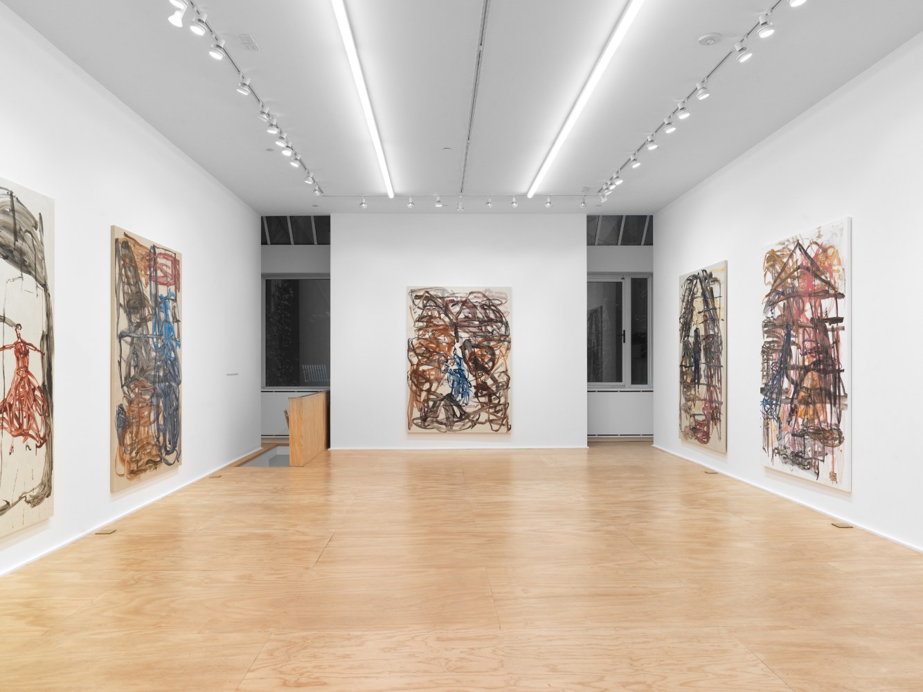 installation view of paintings by David Deutsch