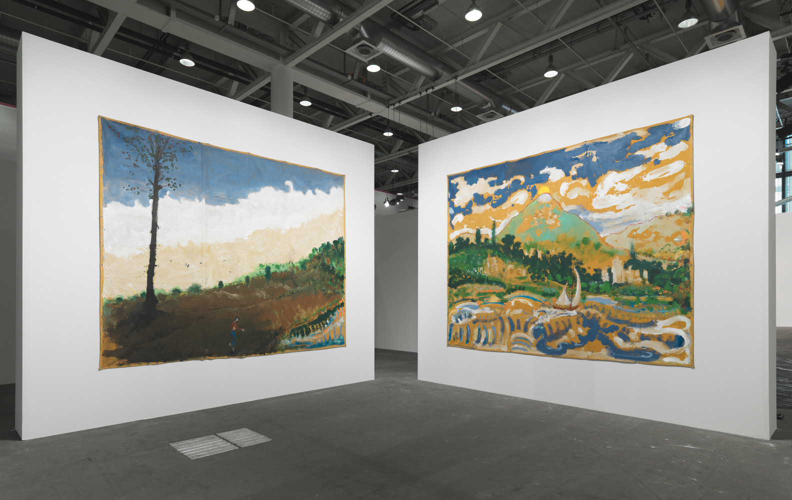 Installation view of paintings by Verne Dawson