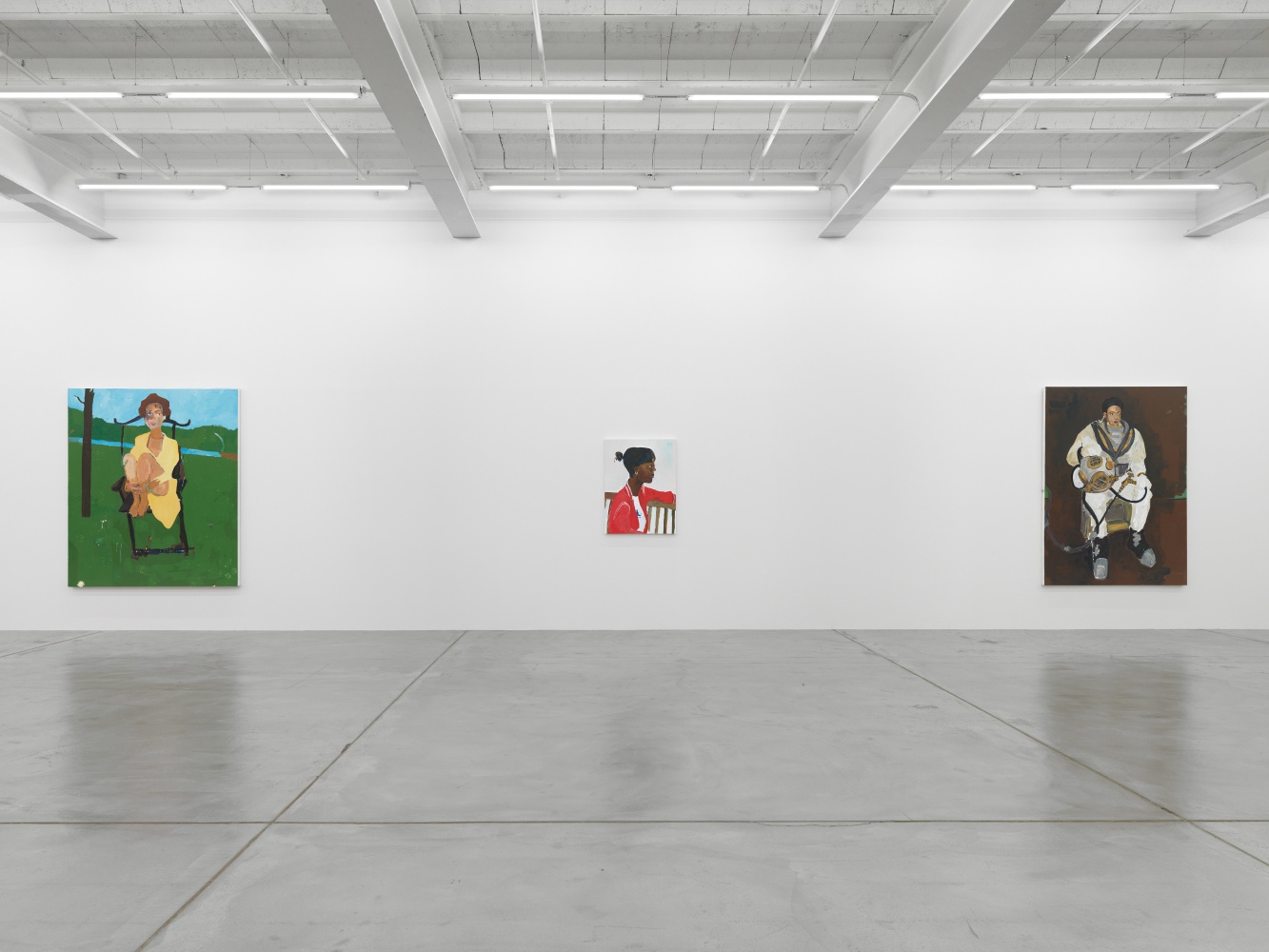 Installation view of paintings by Henry Taylor