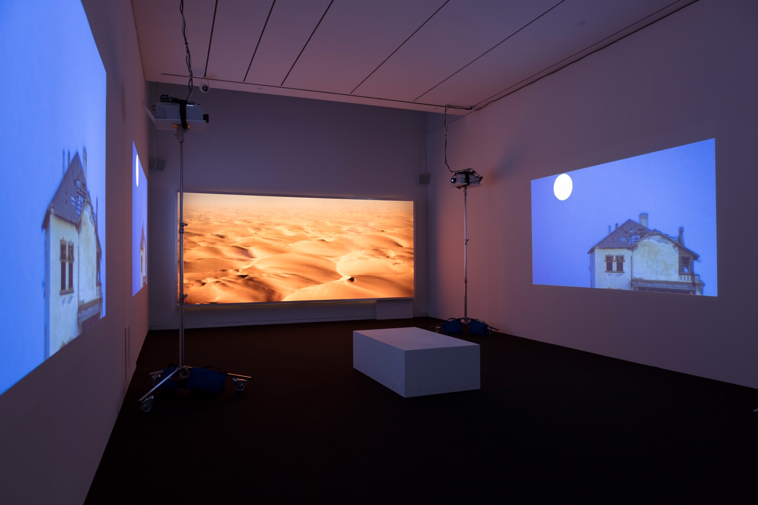 Installation view of Works by Doug Aitken