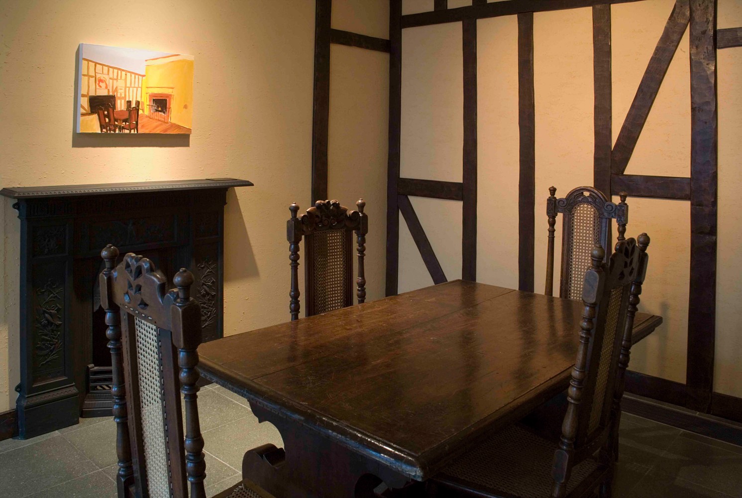 Installation view of paintings by Karen Kilimnik